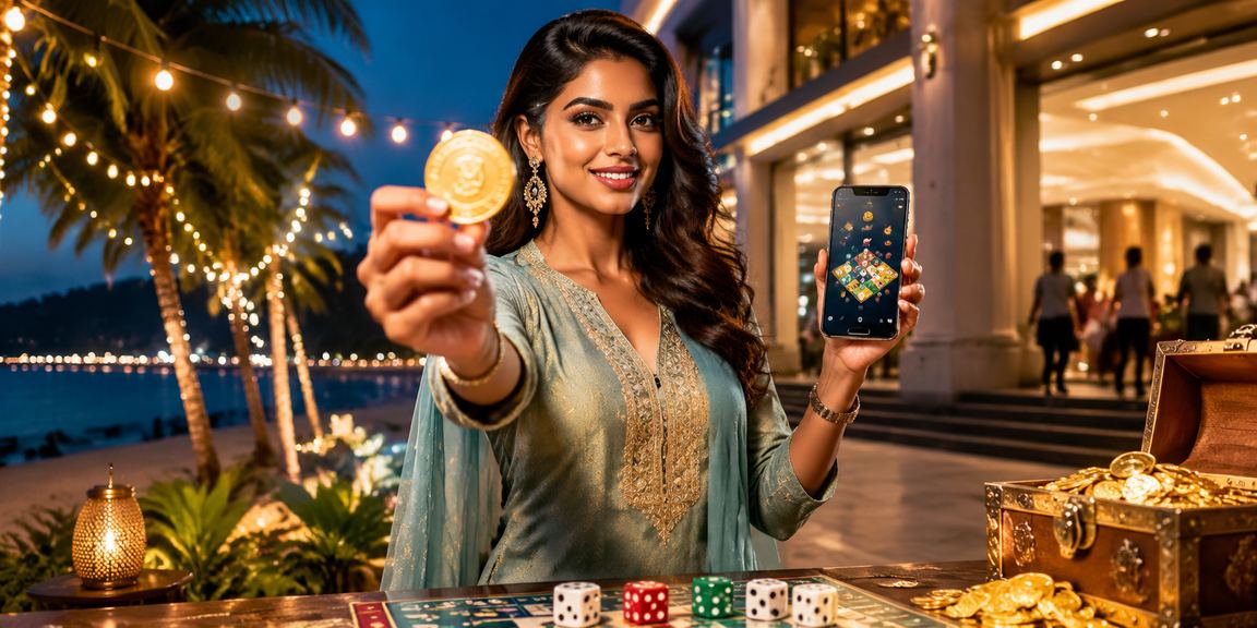 Indian woman enjoying safe online gaming