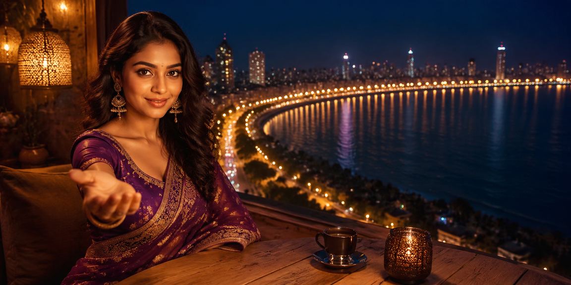 Night entertainment at Mumbai Marine Drive representing exciting casino ambiance